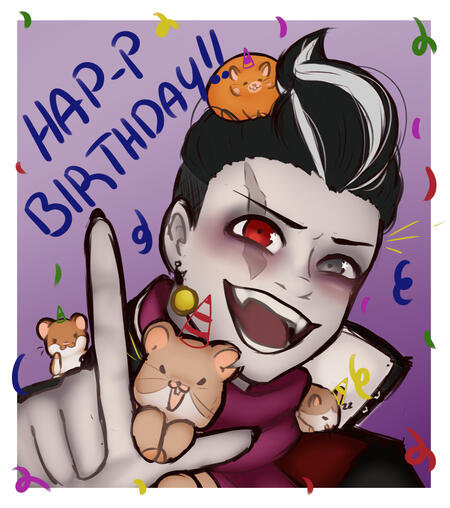 Rendered sketch of Gundham Tanaka © SpikeChunsoft